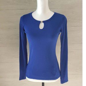 Ann Taylor Long  Sleeve Bright Blue Sweater